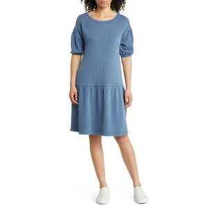 Caslon Blue Long Sleeve Dress
